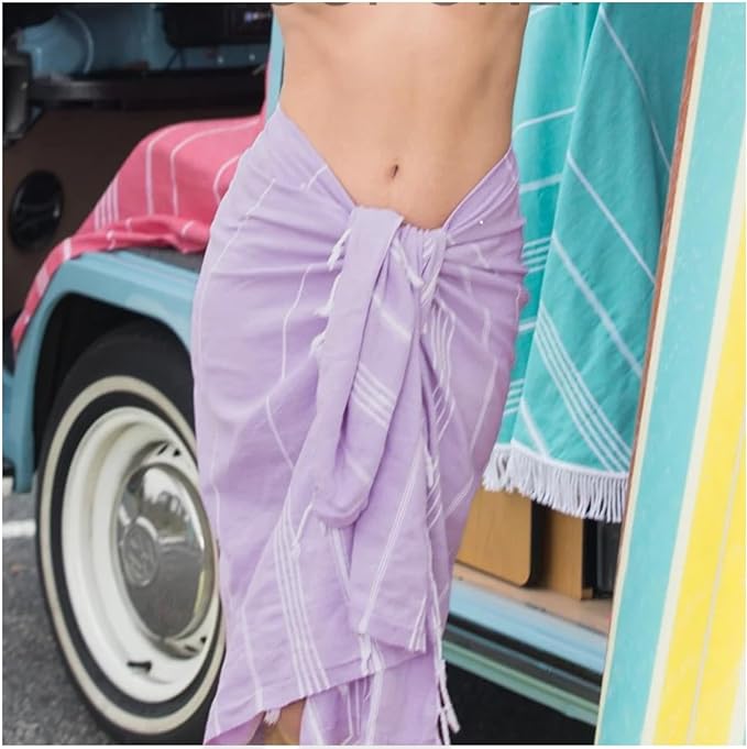 2 Packs Turkish Beach Towels Bathroom Pool Towel Adult Oversized Quick Dry Lightweight No Sand Extra Large Cloud Boho Bath Accessories Summer Vacation Must Haves Surf Equipment Essentials