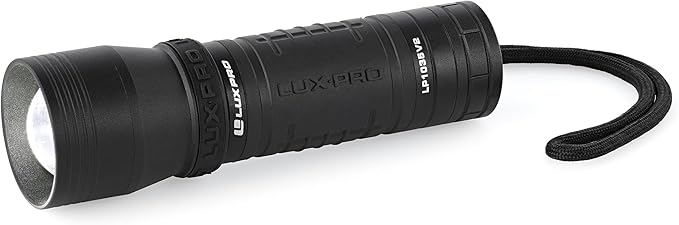 LUXPRO Zoom Focus CREE LED Flashlight High Lumen Tactical Handheld with TackGrip (LP1035V2)