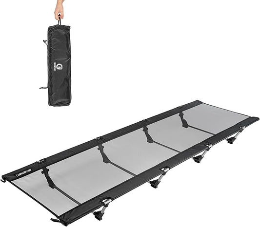 G2 Foldable Camping Cot, Durable Travel Tent Cot, Ultralight for Backpacking, Summer Hiking, Mountaineering, Max Loading Capacity 264lb, Easy to use for Woman & Man, Comes with Storage Bag