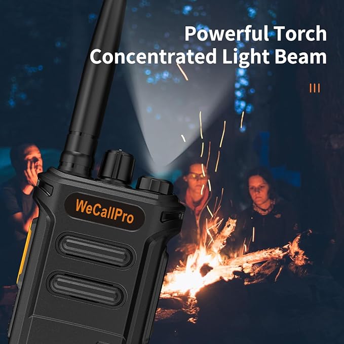 10W Long Range Walkie Talkies for Adults with Digital Display Remaining Battery GSMR Radio Handheld with Flashlight for Hiking Camping Rechargeable Two Way Radio WCP02 (Only One Pack)