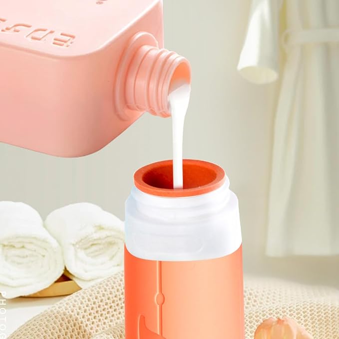 Empty 3 oz Travel Size Bottles Toiletries Containers for Toiletries Liquids,Small Silicone Mini Refillable Leak Proof TSA Approved Travel Bottles for Creams Shampoo and Conditioner Traveling