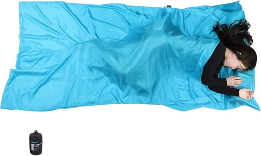 Browint Silk Sleeping Bag Liner, Silk Sleep Sack, Extra Wide 87"x43", Lightweight Travel Sheet for Hotels, More Colors for Option, Reinforced Gussets