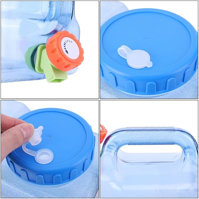 Water Storage Containers, Camping Water Container, Portable Water Tank with Faucet Camping Bucket with Tap Water Jug with Spigot BPA Free Emergency Water Storage