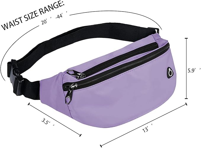 Fanny Pack for Men Women, Waterproof Sports Waist Bag Pack, Belt Bag for Travel Hiking Running