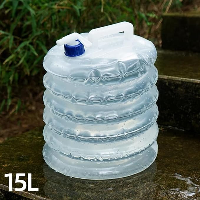 15 L Portable PVC Water Bag Camping Water Storage Tank for Hiking Hydration Storage Collapsible