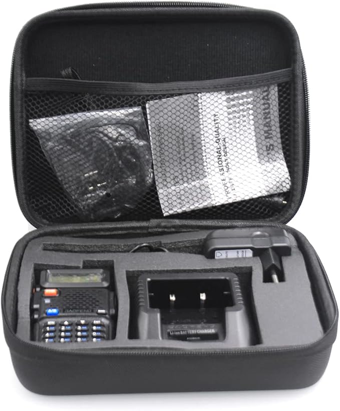 BAOFENG Radio Carrying Travel Case UV-5R All Series UV-5R UV-5RA UV-5RE UV-5RM, Protect Dual Band Two-Way Radio(Black)