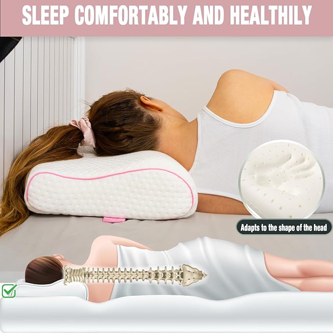 Travel & Camping Comfortable Memory Foam Pillow with Extra Cotton Cover – Easy to Carry Portable Bag