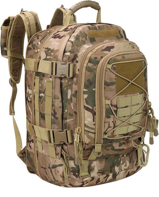 Expandable 40-64L Military Tactical Backpack 3 Day Bag Hiking Gym Sport Camping
