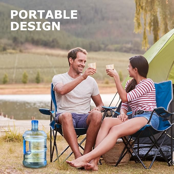 Kisangel Kettle Water Bottle 5L Water Jug with Handle Cap Plastic Water Container for Handheld Fitness Home Travel