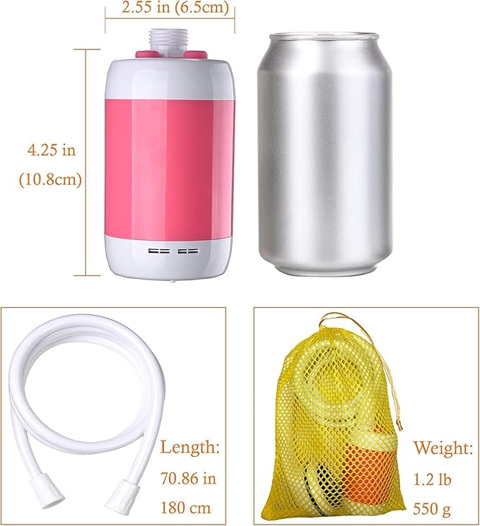 Iron Hammer Portable Shower Camping Shower Outdoor Shower Handheld Electric Shower