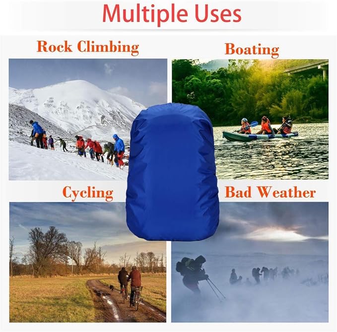20-80L Waterproof Backpack Rain Cover with Storage Pouch and Adjustable Buckle Strap for Traveling Outdoor Hiking Camping