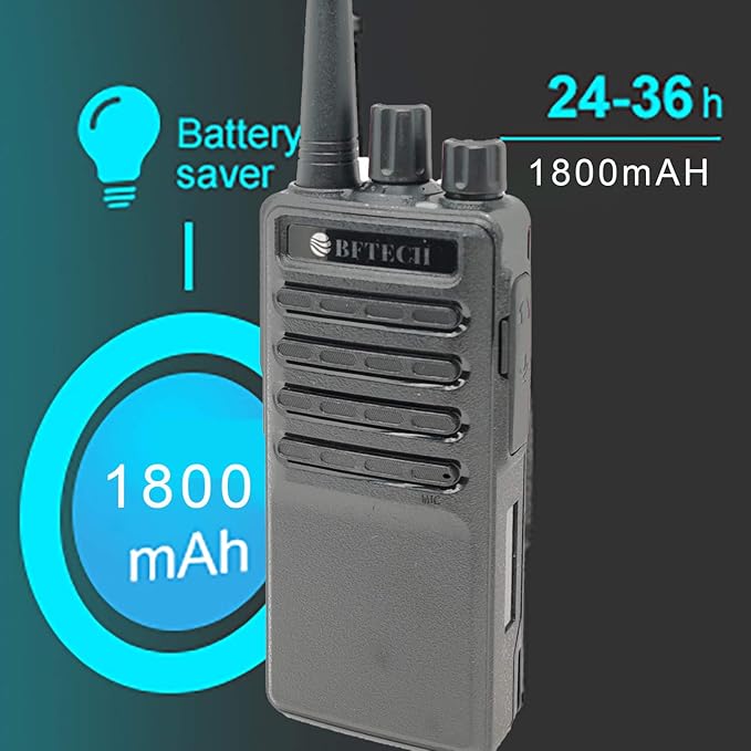 BFTECH BF-V8S Two Way Radios Long Range Walkie Talkie Handheld Radio with Earpiece IC Certified:25769-BFV8S(Pack of 2)