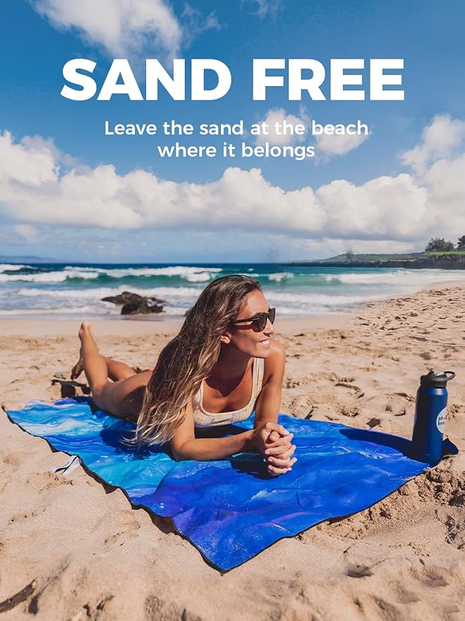 OCOOPA Microfiber Beach Towel Fast Drying, Extra Large 71" x 32" Sand Free Beach Towel Super Lightweight Towels for Swimming Pool, Camping, Picnic, Yoga Gym Sports