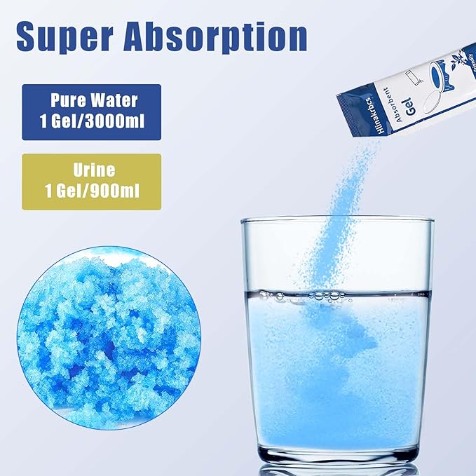 20 Pack Poo Urine Powder(Lemon Scent,15g/Pack) with 20 Count Portable Toilet Bags,Portable Toilet Powder,Urine Solidifier for Camping