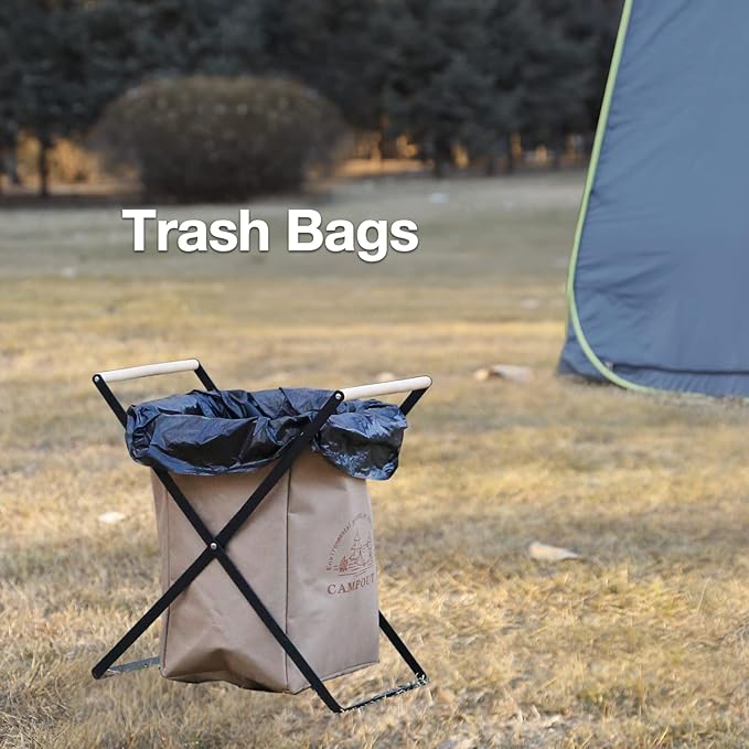TRIPTIPS Biodegradable Portable Toilet Bags 8 gallon|40 Count Camping Toilet Bags for Portable Potty,Leak-Proof 100% Compostable Toilet Bags 5 Gallon Bucket,Toilet Waste Bags for Outdoors