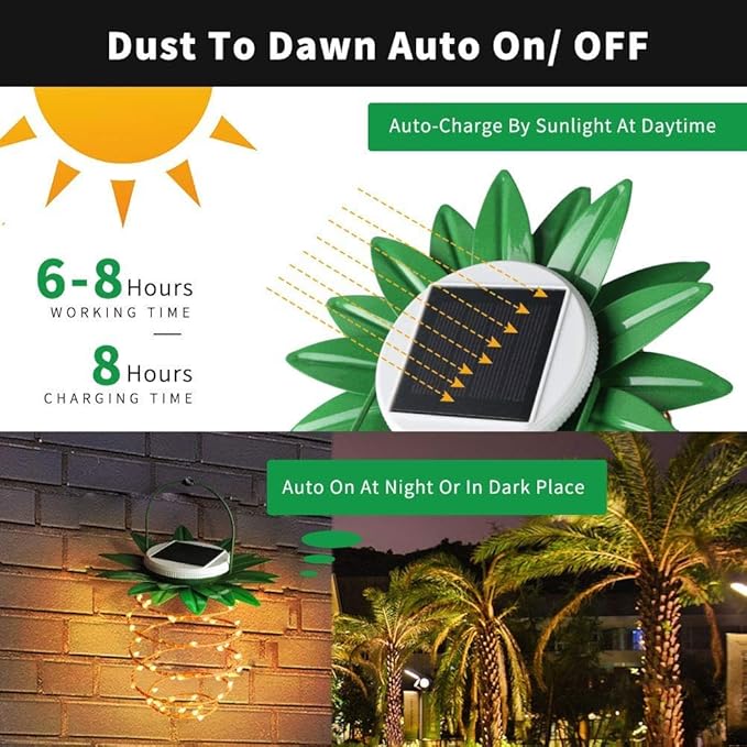 Tcamp 4 Pack 60 LED Solar Powered Pineapple Lights Outdoor Garden Patio Lights Decor, Outdoor Pineapple Lanterns Hanging Lights, Landscape Path Tree Lights (Dusk to Dawn Sensor/Warm White)