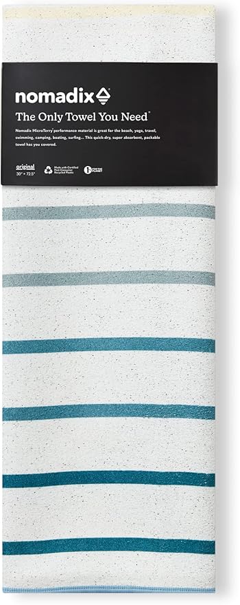 Nomadix Original Towel - Perfect for Beach, Pool, Travel, Camping, Yoga - Made with Recycled Materials - Super Absorbent - Sand Resistant