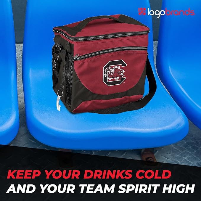 Logo Brands NCAA Unisex Adult 24-Can Cooler with Bottle Opener and Front Dry Storage Pocket, One Size, Multicolor