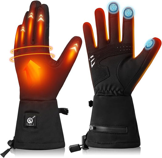 Heated Glove Liners Men Women - Rechargeable Battery Hand Warmer Gloves for Winter Motorcycle Skiing Camping Fishing Hunting