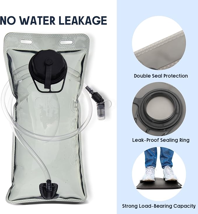 Water Bladder for Hydration Pack Hiking Water Backpack Hydration Backpack Leak Proof Easy Clean 2L 3L Hydration Bladder Water Reservoir Water Pouch for Running Hiking Climbing Camping Cycling Hunting