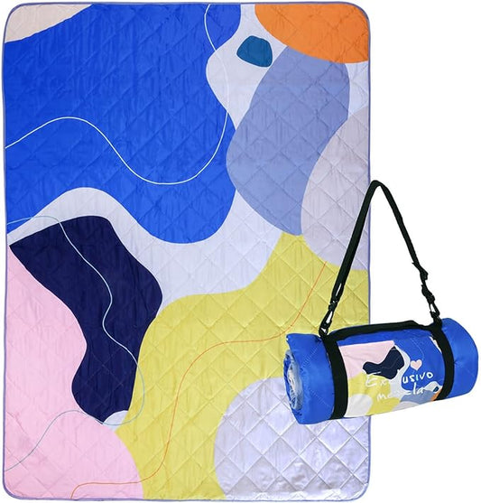 Exclusivo Mezcla Waterproof Picnic Blankets 3-Layer 60x80 Inches Large Sandproof Beach Blanket Foldable Outdoor Blanket for Camping on Grass Picnic Mat