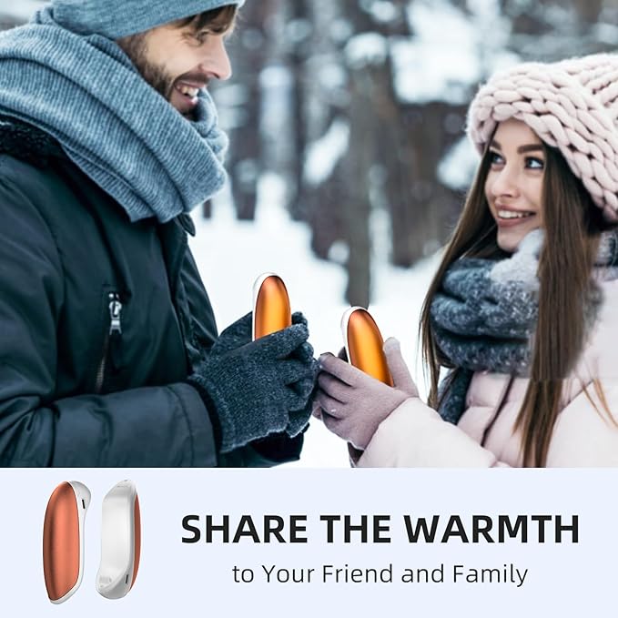Hand Warmers Rechargeable, 2 Pack Electric Hand Warmer, 7200mAh Portable Reusable Hand Warmer, Pocket Size, 3S Fast Warming up for Heat Therapy, Prevent Chilblain, Outdoor Activity Hiking, Camping