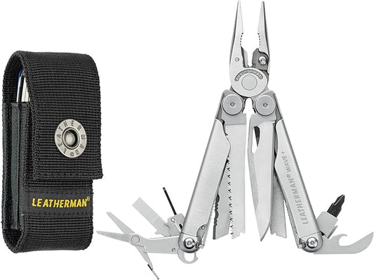 LEATHERMAN, Wave+, 18-in-1 Full-Size, Versatile Multi-tool for DIY, Home, Garden, Outdoors or Everyday Carry (EDC), Stainless Steel