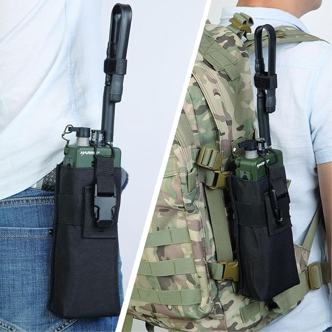 AR-152 Radio Pouch Tactical Radio Holder Radio Case Molle Radio Bag Nylon for GPS Phone AR-152 UV-5R 3800mAh Two Way Radio Walkie Talkies