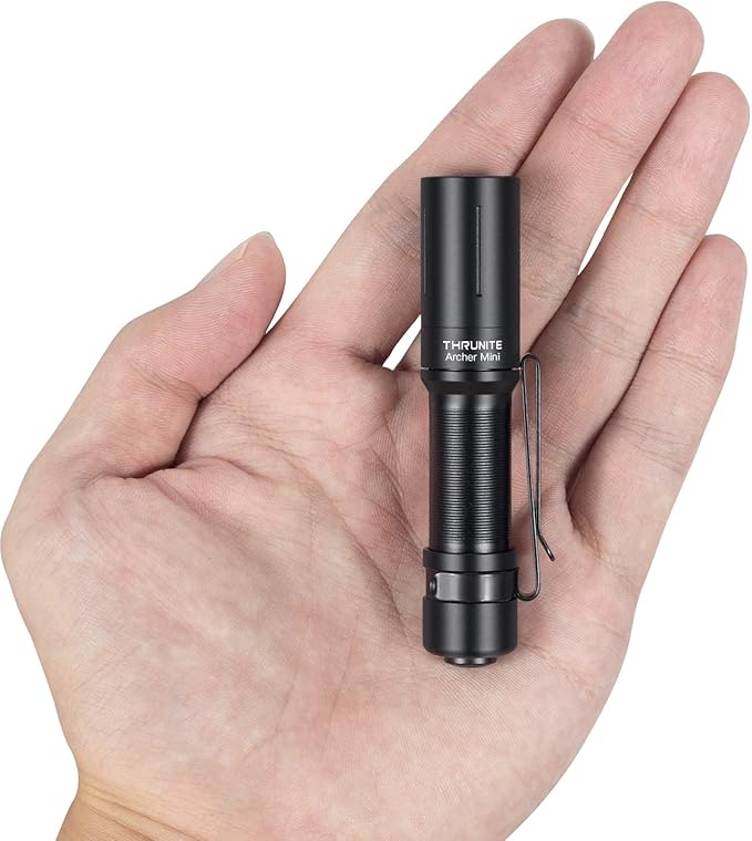 ThruNite EDC Flashlight Archer Mini, 405 Lumen Tail Switch LED Flashlight, USB C Rechargeable Little Pocket Penlight for Camping, Outdoor, and Emergency - Neutral White