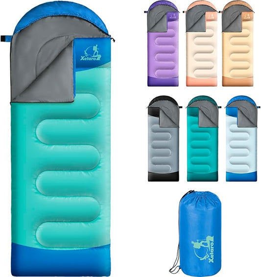 Sleeping Bags for Adults Kids - 3 Season Cold&Warm Weather Waterproof Camping Sleeping Bags - Lightweight Sleeping Bags for Camping Hiking Outdoor Travel