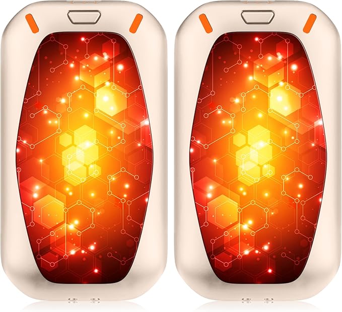 Hand Warmers Rechargeable, 2 Pack Magnetic Electric Hand Warmers, 6000mah Max 12Hrs Quick Charge Portable Hand Warmer, Great Gift for Christmas, Raynauds, Outdoors, Hunting, Golf, Camping