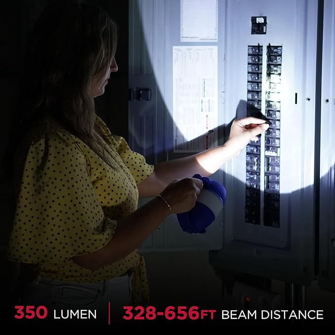 Lumenology 4-in-1 Portable Flashlight, Lamp, & Lantern with USB Power Bank (Blue)