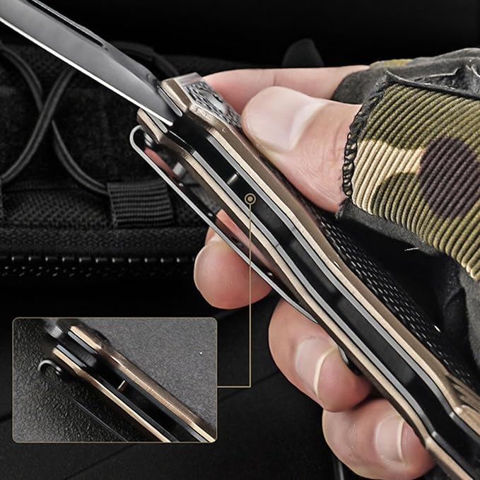 10MOONS Folding Pocket Knife, 8inch Assisted Opening Folding Knife, Tactical Pocket Knife Ourdoor Hiking Camping Tactical Survival and EDC
