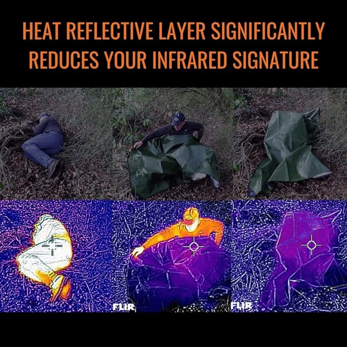 Arcturus Heavy Duty Survival Blanket – Insulated Thermal Reflective Tarp - 60" x 82". All-Weather, Reusable Emergency Blanket for Car or Camping (Orange)