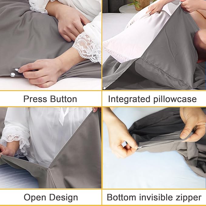 KOMUSMO Sleeping Bag Liner with Zipper, Ultralight Travel Sheets for Adults, Portable Sleep Sack Camping Sheet, Ideal for Traveling, Hiking, Tenting, Hotel and Camping