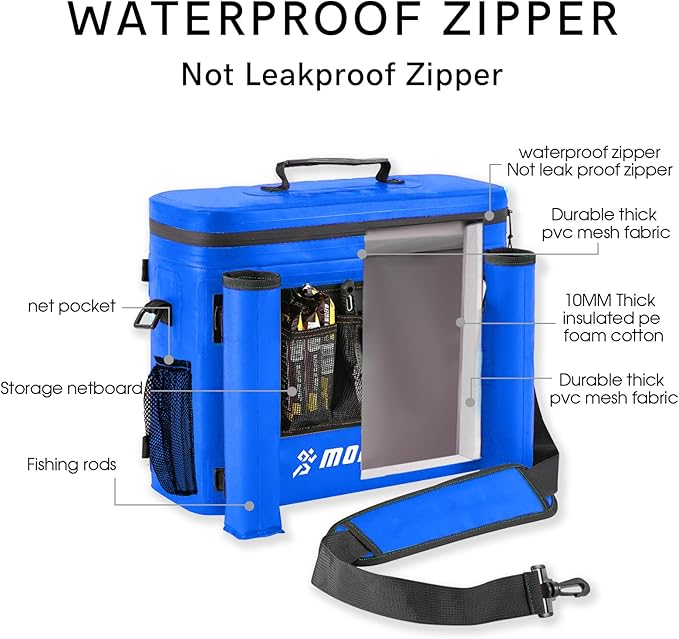 Kayak Cooler,Waterproof Kayak Seat Back Cooler for Kayaking,Kayak Accessories Cooler Bag,Protable Ice Chest,Beach Cooler,Travel Cooler for Camping or Lunch Bag