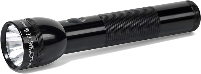 Maglite Heavy-Duty Incandescent 2-Cell D Flashlight, Black