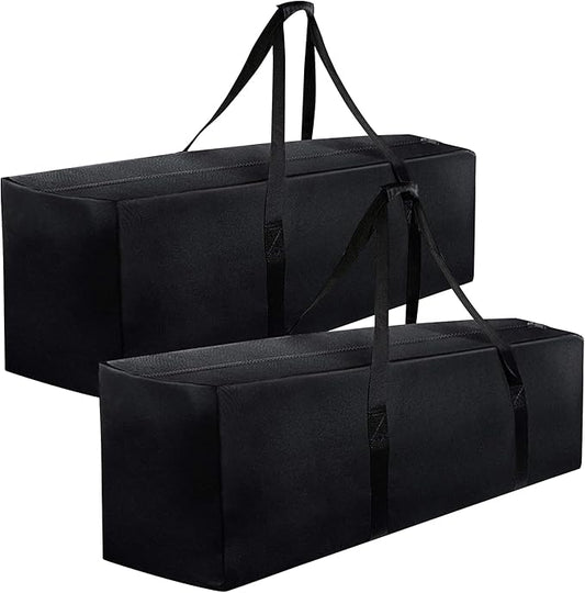 INFANZIA Duffel Travel Sports Equipment Bag, Long Luggage Bag with Upgrade Zipper Water Resistant, Extra Large Foldable Storage Bag for Camping, Tent, Tripod, Fishing(47x15x17 inch,2PCS)