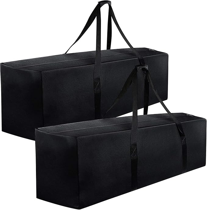 INFANZIA Duffel Travel Sports Equipment Bag, Long Luggage Bag with Upgrade Zipper Water Resistant, Extra Large Foldable Storage Bag for Camping, Tent, Tripod, Fishing(47x15x17 inch,2PCS)