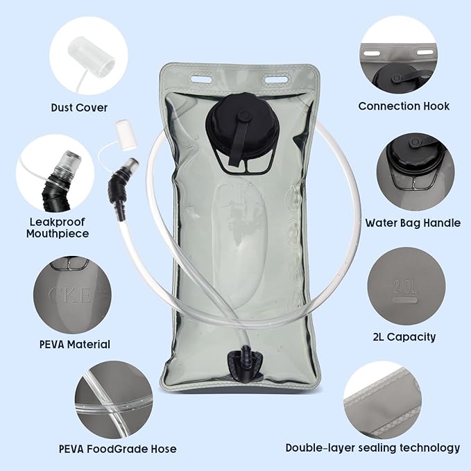 Water Bladder for Hydration Pack Hiking Water Backpack Hydration Backpack Leak Proof Easy Clean 2L 3L Hydration Bladder Water Reservoir Water Pouch for Running Hiking Climbing Camping Cycling Hunting