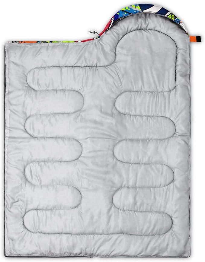 Kids Sleeping Bag for Boys Girls,Cute Puppy Print-Lightweight Warm Portable Outdoor Indoor-Waterproof Cold Weather Resistant Sleeping Bag for Camping Hiking