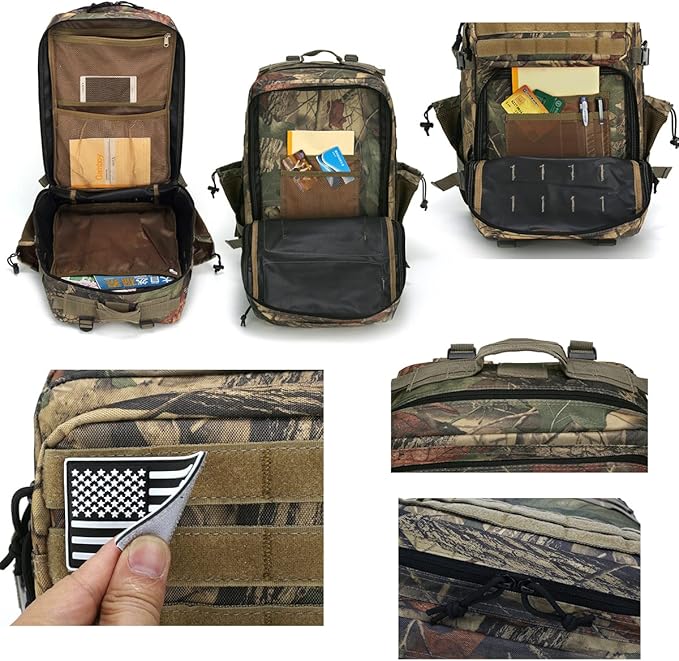 Military Tactical Backpack Army 3 Days Assault Pack Bag Large Rucksack with Molle System Hiking Treeking Rucksack