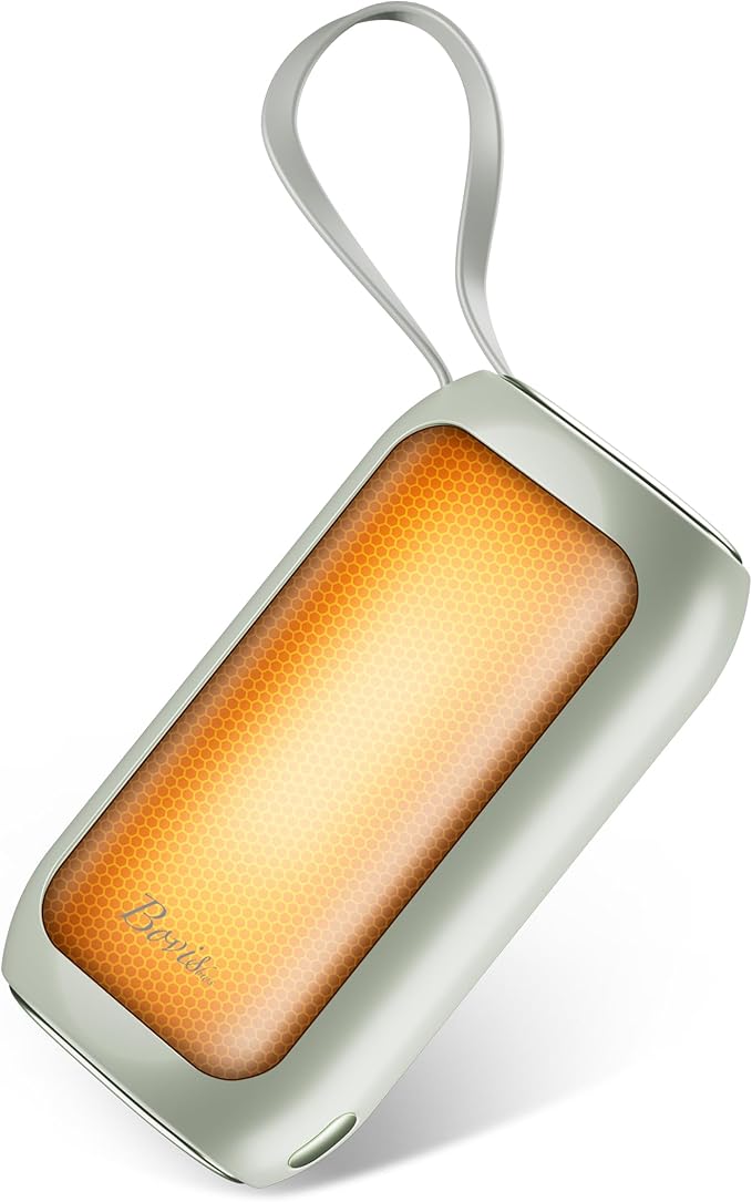 Hand Warmers Rechargeable, 16 Hrs Heating time, 10000mAh 2 in 1 Reusable Electric Portable Pocket Heater Hot Hands, Heat Therapy Great for Raynauds, Camping, Football, Women Men Gifts