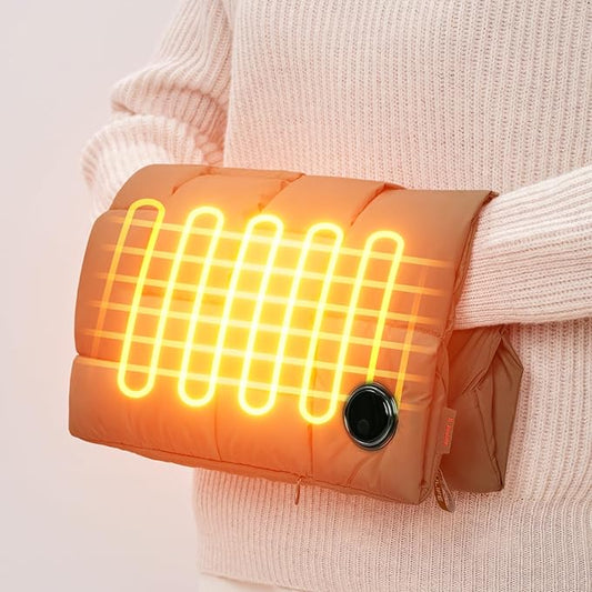 JISULIFE Hand Warmers Rechargeable, 6 Gears Heated Gloves with Power Bank, Multi-Functions Heating Pad & Hand Warmers, Heated Gloves Gifts for Women, Kids, Hunting, Camping