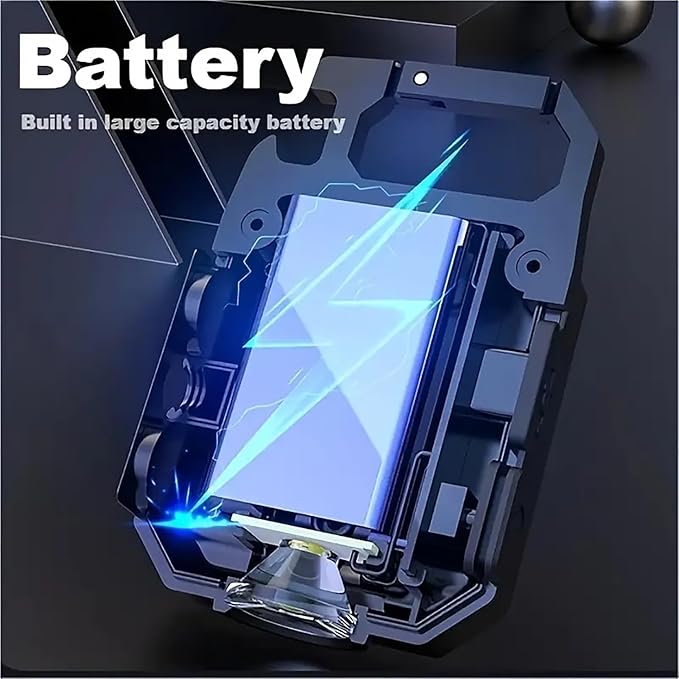 Super Bright 2000 Lumens Rechargeable LED Small Pocket Utility Flashlight, IPX4 Waterproof, Portable Outdoor COB Keychain Flashlight for Camping Adventures with 90° Foldable Side Lights