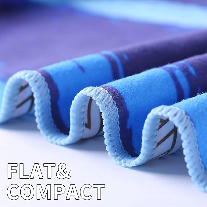 Microfiber Lightweight Thin Beach Towel Sandproof Compact Clearance Towels Quick Dry Sand Free Camping Swim Pool Blanket Travel Essentials Accessories Vacation Stuff Women Men Adult Gift Shark