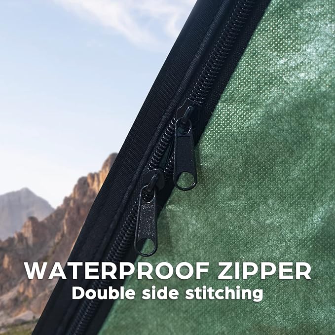 LYN Extra Large Zipper Reusable Survival Emergency Shelter Tent,Thermal Waterproof Fireproof Lightweight Bugout, with ParacordâStake for Camping,First Aid,Hiking&Bushcraft