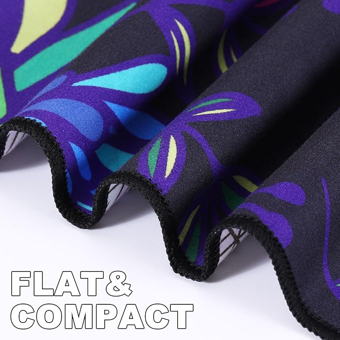 Microfiber Compact Sandproof Pool Beach Towel Blanket - Quick Fast Dry Sand Free Proof Outdoor Clearance Thin Camping Travel Swim Towels Personalized Girls Women Men Adults Friend Gift Purple Flower
