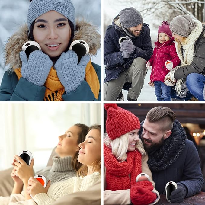 Hand Warmers Rechargeable,10000mAh Rechargeable hand Warmer, 12Hrs Long Heating Electric Hand Warmer, Electric Portable Pocket Heater, Heat Therapy Great for Raynauds, Hunting, Golf, Camping