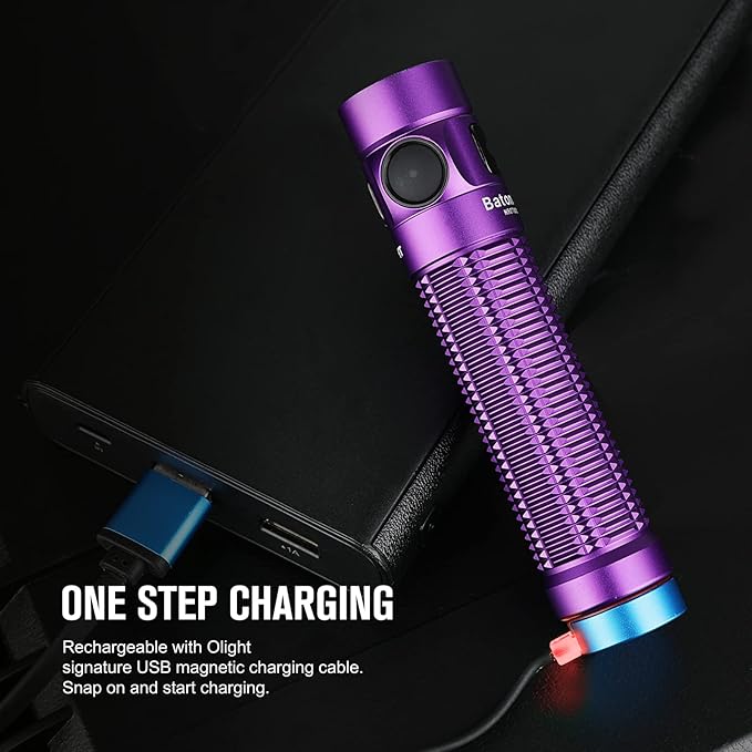 OLIGHT Baton3 Pro 1500 Lumens EDC Rechargeable Flashlights with MCC3, Compact Pocket Flashlight with L-Shape Stand and High Performance LED for Camping and Emergency(Cool White Light: 5700~6700K)